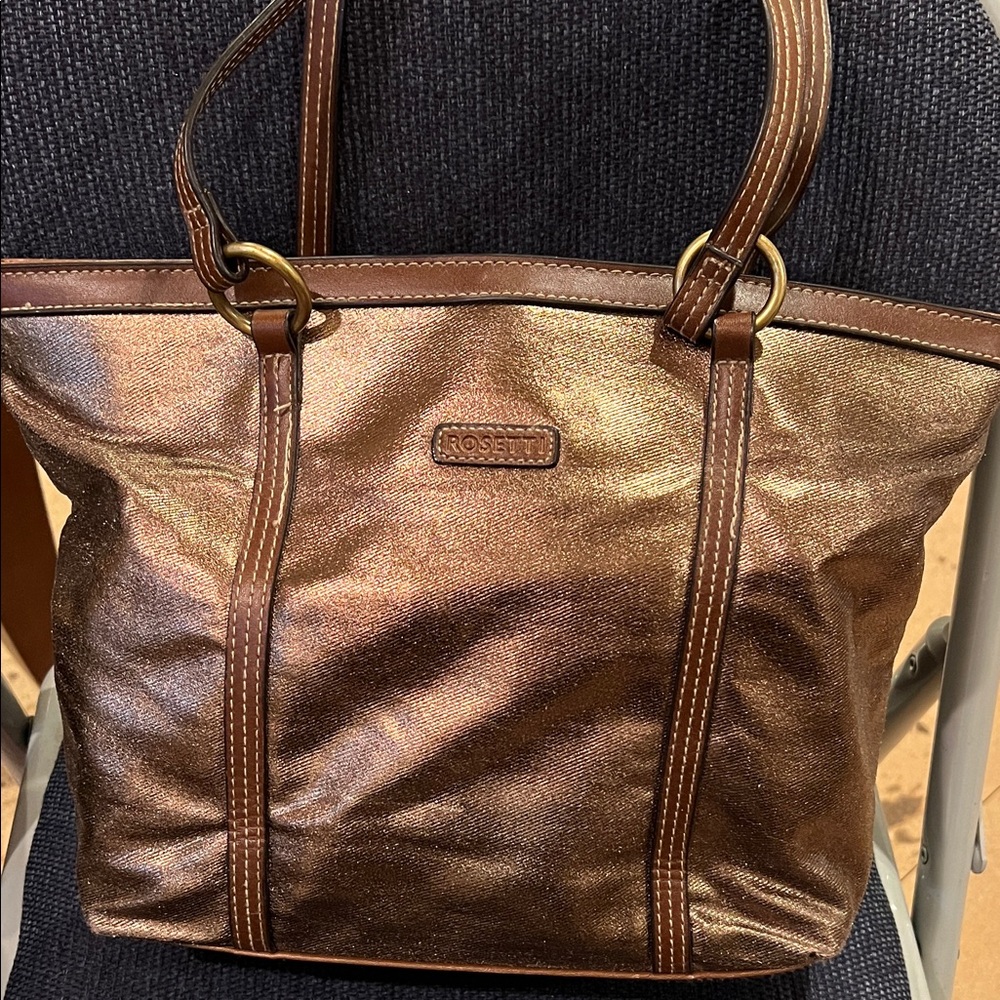 Rosetti Metallic Brown Shoulder Bag